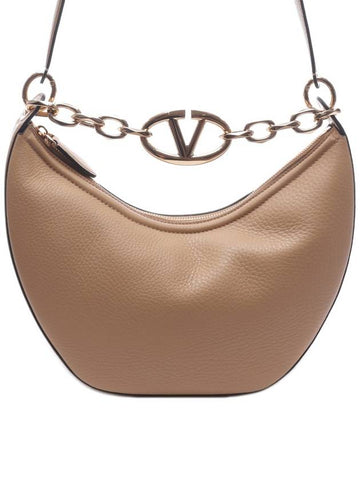 Women s V Logo Moon Small Tote Shoulder Bag 5W2B0Q42 JDK GH9 24F - VALENTINO - BALAAN 1