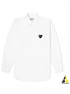 Play Black Heart Patch Long Sleeve Shirt White - COMME DES GARCONS - BALAAN 2