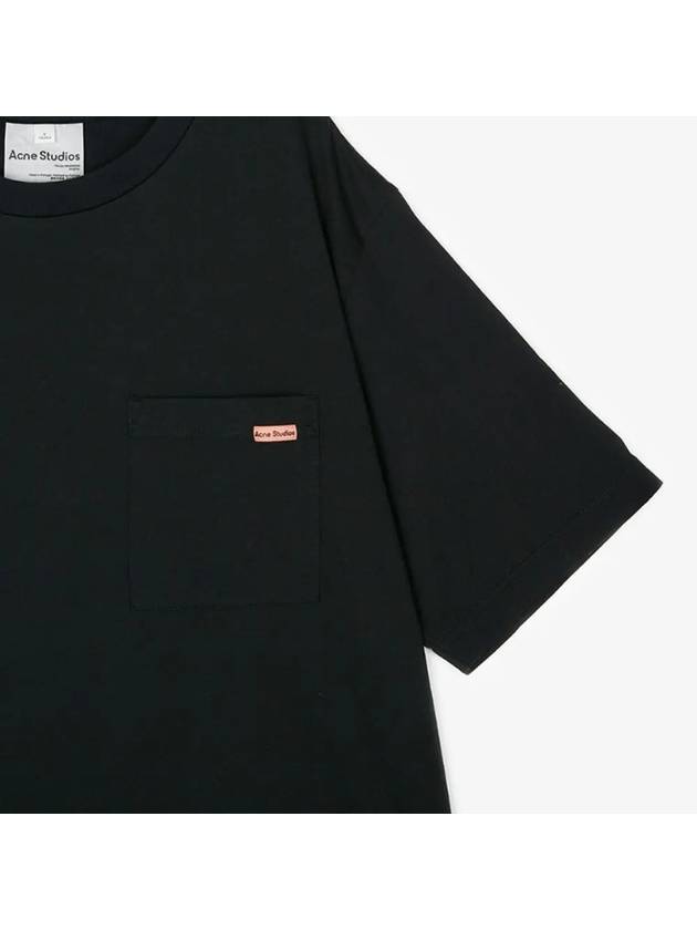 Logo Patch Short Sleeve T-Shirt Black - ACNE STUDIOS - BALAAN 3