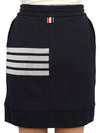 Double Face 4 Bar Knit Mini A Line Skirt Navy - THOM BROWNE - BALAAN 8