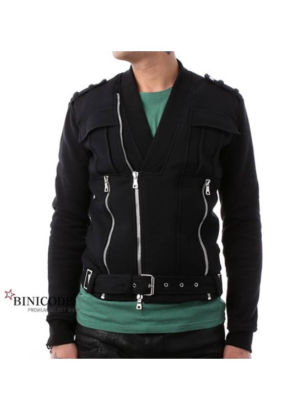 Perfect Jersey Zip-up Jacket Black - BALMAIN - BALAAN 1