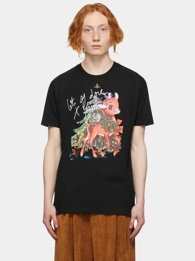 Short sleeve unisex Bambi classic tshirt black 3G010001 - VIVIENNE WESTWOOD - BALAAN 2