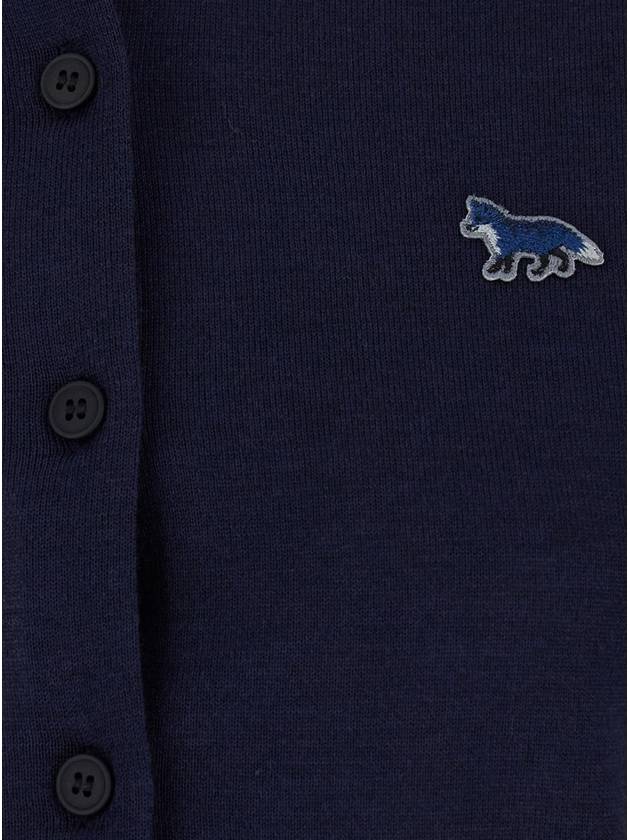 Baby Fox Patch Regular Cardigan Blue - MAISON KITSUNE - BALAAN 4