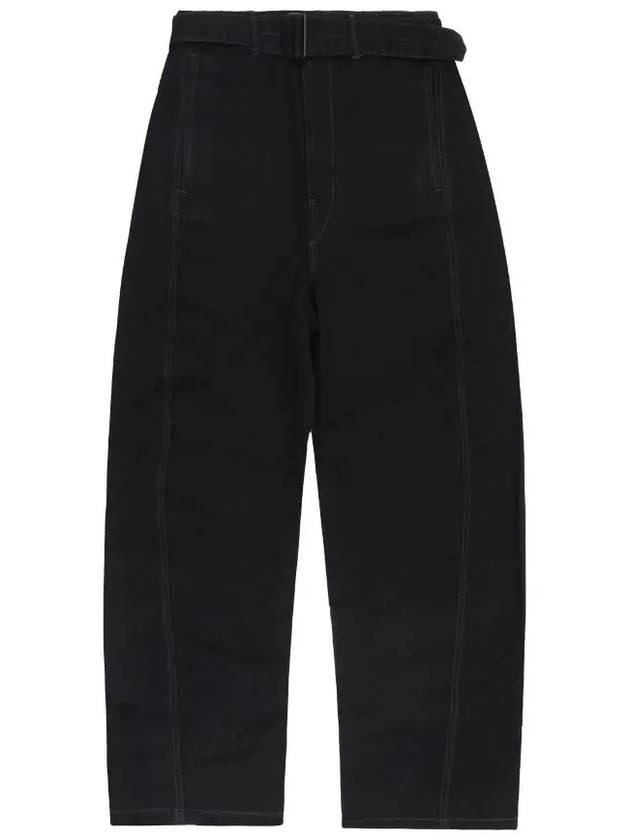 Twisted Belted Straight Pants Black - LEMAIRE - BALAAN 2