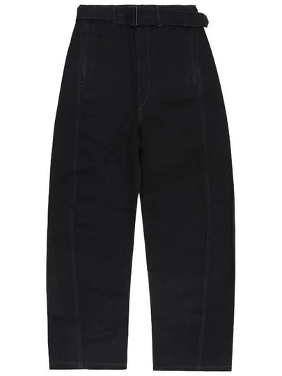 Twisted Belted Straight Pants Black - LEMAIRE - BALAAN 2