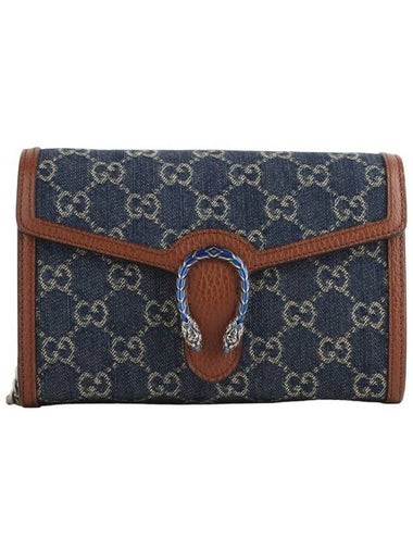 401231 Denim Blue Dionysus Mini Chain Cross Bag 33577 1 - GUCCI - BALAAN 1