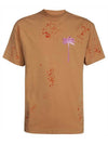 Painted PXP Classic Short Sleeve T-Shirt Orange - PALM ANGELS - BALAAN 2