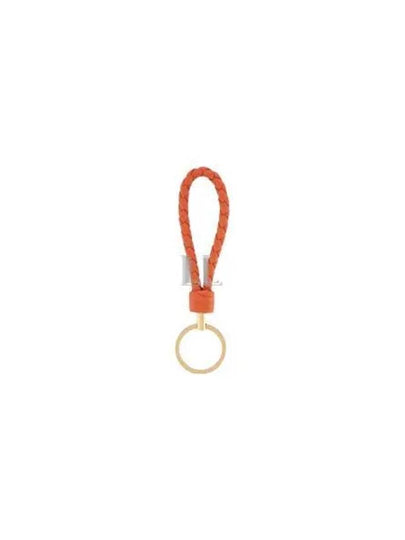 Intrecciato Leather Key Holder Orange - BOTTEGA VENETA - BALAAN 2