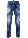 Men's Tidy Biker Fit Washed Jeans Blue - DSQUARED2 - BALAAN 3