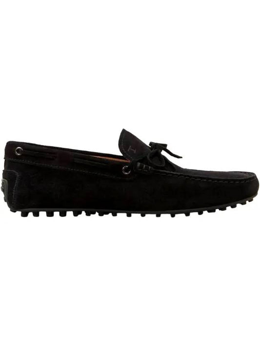 Men's City Gommino Suede Driving Shoes Black - TOD'S - BALAAN 1