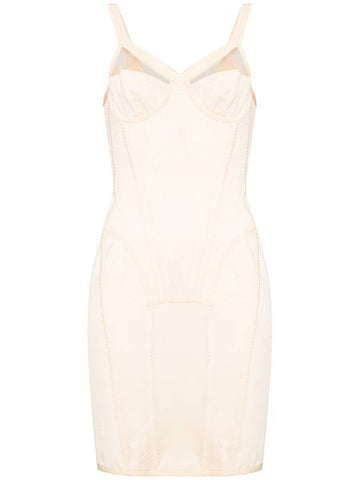 Women's Corset Short Dress Ivory - BURBERRY - BALAAN 1