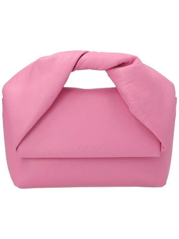 Twister Leather Medium Tote Bag Pink - JW ANDERSON - BALAAN 1