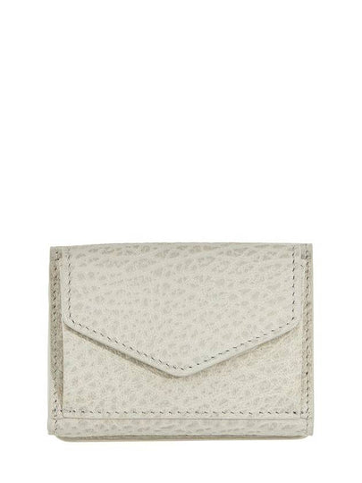 Signature Stitch Trifold Leather Half Wallet Light Grey - MAISON MARGIELA - BALAAN 2