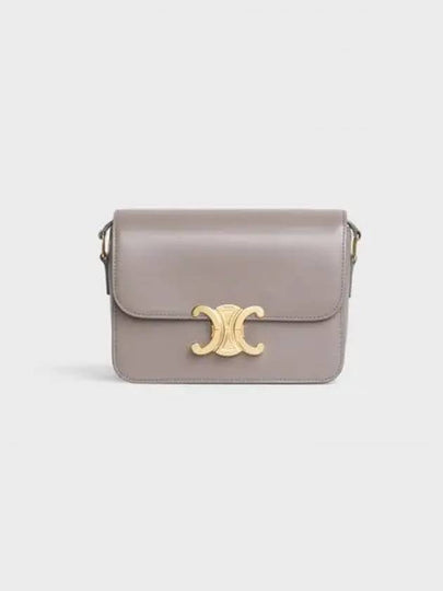 Teen Triomphe Shiny Calfskin Cross Bag Pebble - CELINE - BALAAN 2