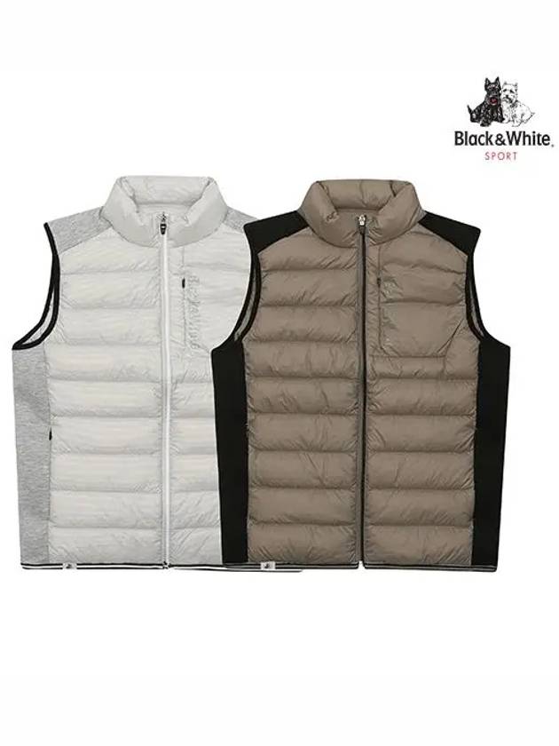 lightweight down vest 1012GXGG - BLACK&WHITE - BALAAN 1