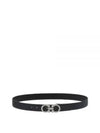 Reversible Gancini Leather Belt Black Navy - SALVATORE FERRAGAMO - BALAAN 2