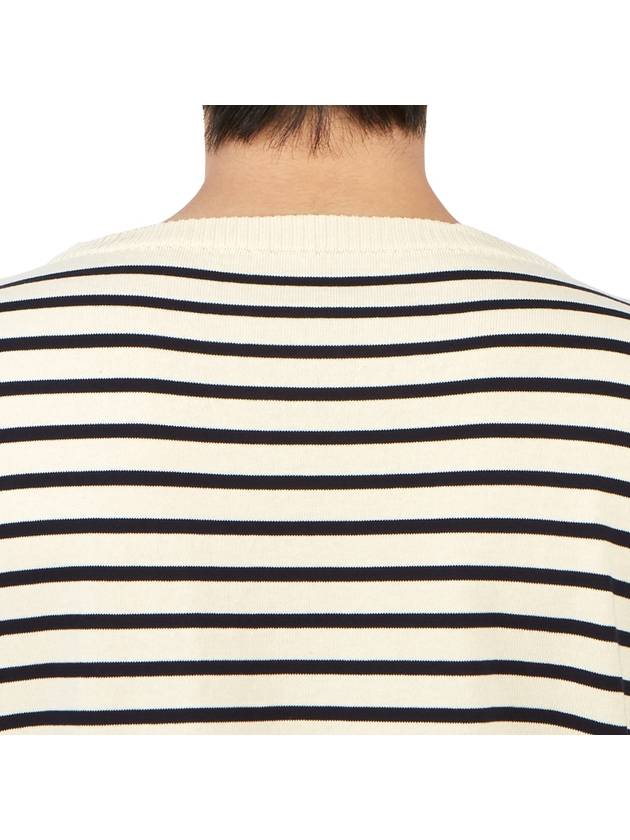 Boatman Striped Short Sleeve Knit Top Blue Ivory - ANDERSEN-ANDERSEN - BALAAN 8