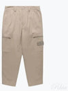 Regular Fit Cargo Cotton Canvas Straight Pants Beige - STONE ISLAND - BALAAN 2