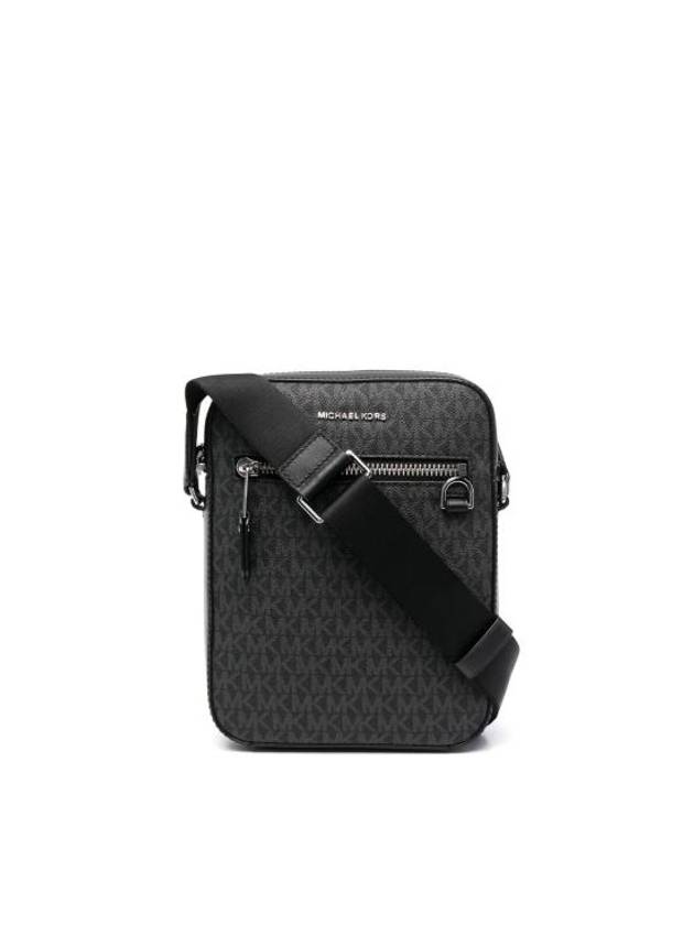 Logo Monogram Leather Messenger Bag Black - MICHAEL KORS - BALAAN 1