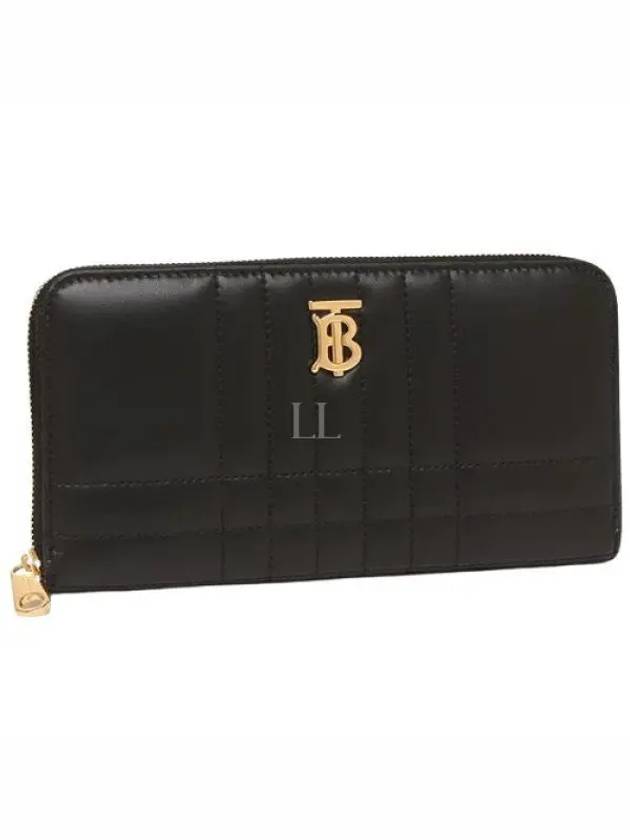 Quilted Leather Lola Ziparound Wallet Black Light Gold - BURBERRY - BALAAN 2