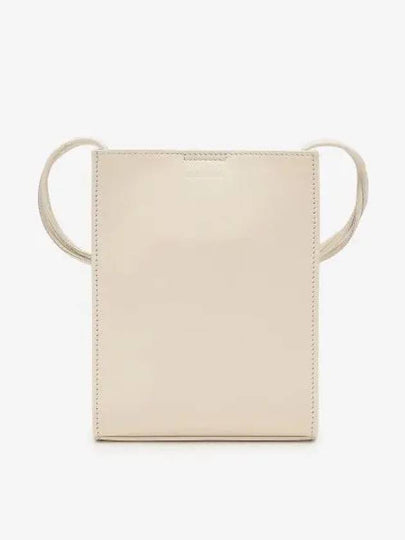 Tangle Small Embossed Logo Knotted Strap Leather Cross Bag Ivory - JIL SANDER - BALAAN 2