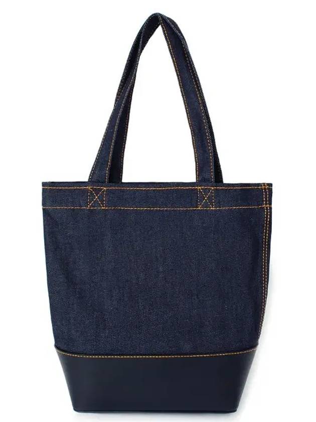 Logo Denim Axel Small Tote Bag Navy - A.P.C. - BALAAN 3