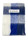 Studios Mohair Check Scarfwhite Gray Royal Blue - ACNE STUDIOS - BALAAN 2