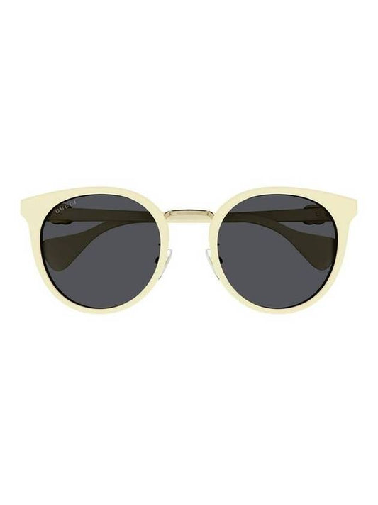 Eyewear GG Logo Round Sunglasses Grey Ivory - GUCCI - BALAAN 1