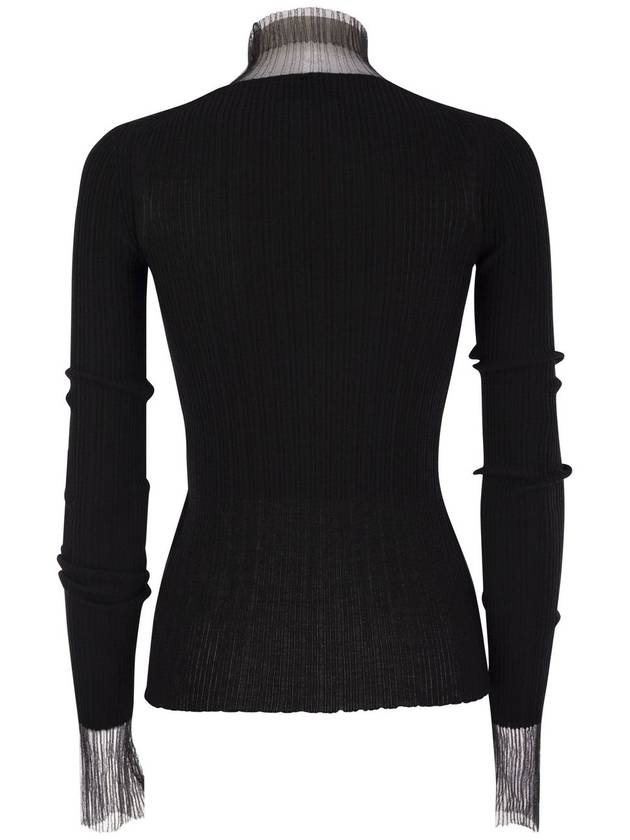 DERRIS - Turtle neck sweater with directional ribbing - MAX MARA SPORTMAX - BALAAN 2