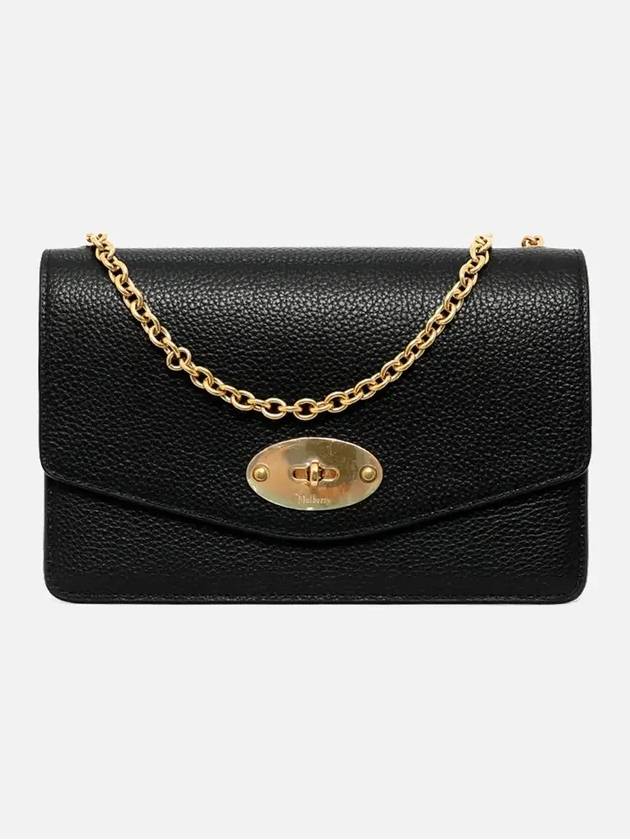 Darley Small Classic Chain Shoulder Bag Black - MULBERRY - BALAAN 3