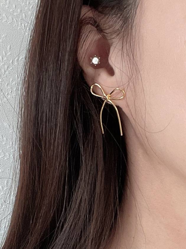 Bow Earrings Gold - ELYONA - BALAAN 3