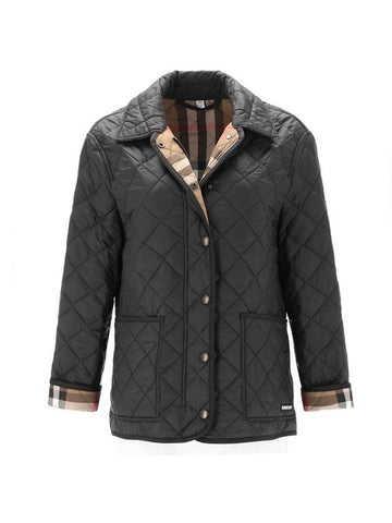 Dalry Quilted Jacket Black - BURBERRY - BALAAN 1