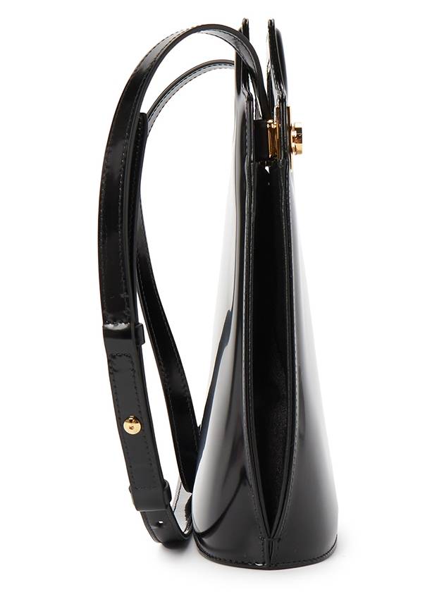 Wanda North South Mini Tote Bag Black - SALVATORE FERRAGAMO - BALAAN 4