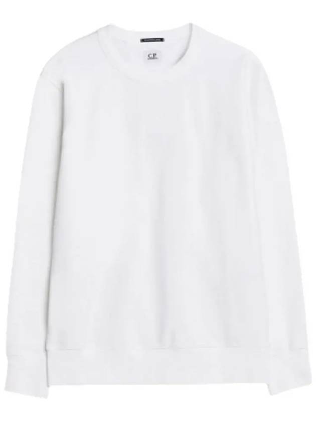 Stretch Fleece Crew Neck Sweatshirt White - CP COMPANY - BALAAN 2