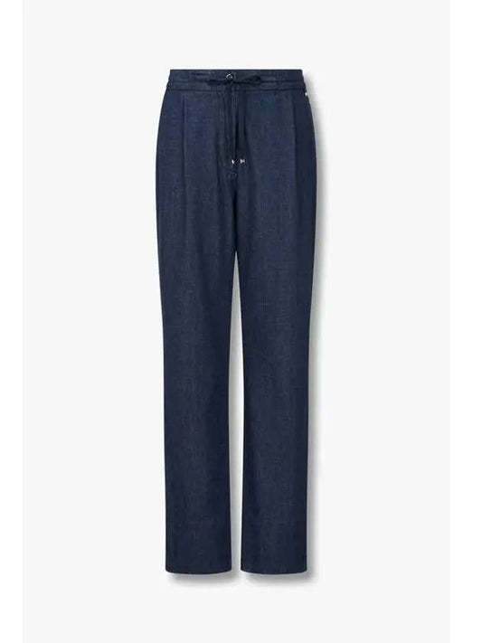 Women s One Tuck String Denim Pants Indigo - HERNO - BALAAN 1