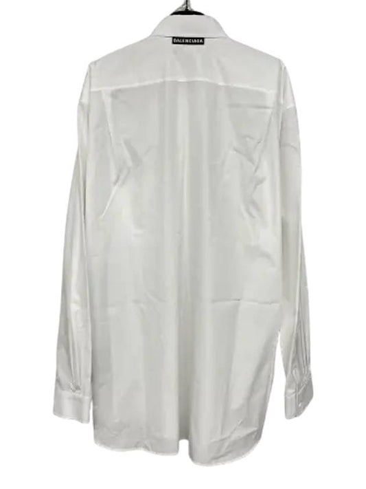 logo oversized long sleeve shirt white - BALENCIAGA - BALAAN 2