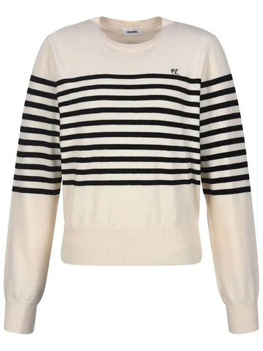 Half stripe basic knit MK4SP383 - P_LABEL - BALAAN 1