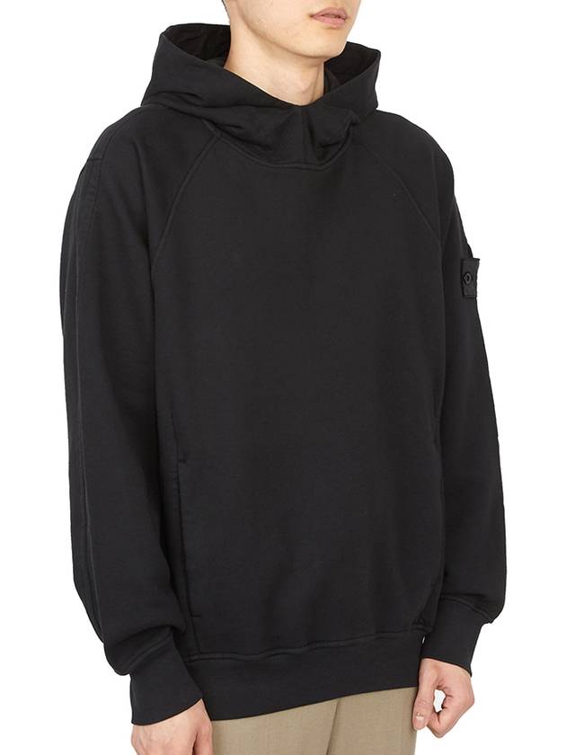 Compass Wappen Patch Cotton Hoodie Black - STONE ISLAND - BALAAN 4