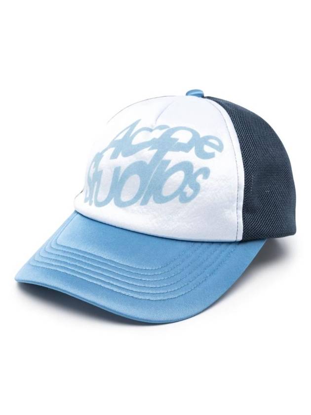Logo Mesh Bucket Hat Blue - ACNE STUDIOS - BALAAN 1