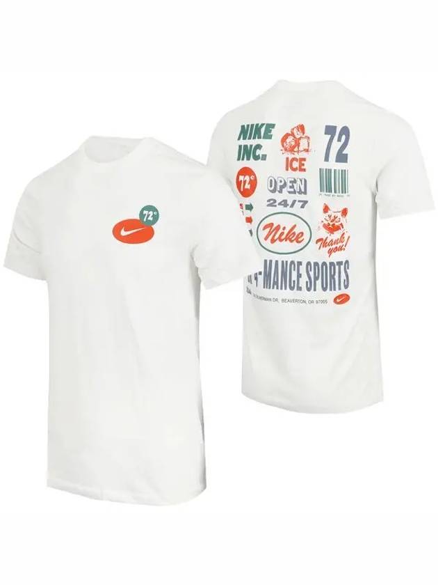 Dri Fit 3MO GFX Short Sleeve T-Shirt White - NIKE - BALAAN 3