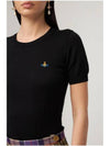 Women's BEA Short Sleeve Knit Top Black - VIVIENNE WESTWOOD - BALAAN.