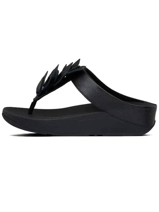 Pinot Leaf Toepost All Black Leather Women's - FITFLOP - BALAAN 3