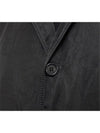 Men's Wrinkle Processing Waterproof Fabric Coat Black UGV209 - PRADA - BALAAN 4