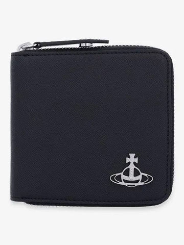 Round Square Wallet Black 5107004KUS000BN401 - VIVIENNE WESTWOOD - BALAAN 1