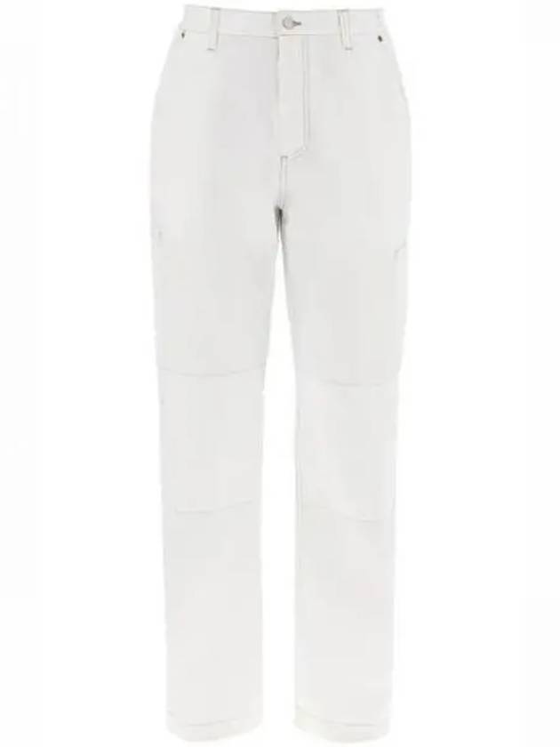 Zipper Detail Loose Straight Jeans Off White - MAISON MARGIELA - BALAAN 2