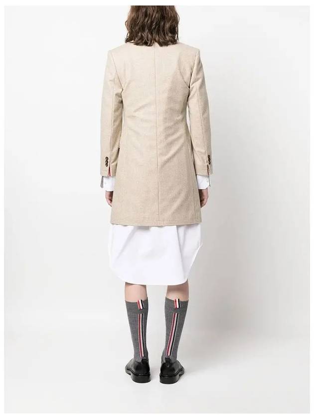 Flannel Chesterfield Wool Single Coat Beige - THOM BROWNE - BALAAN 6