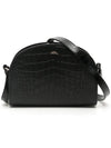 Demi Rune Half Moon Crocodile Cross Bag Black - A.P.C. - BALAAN 1