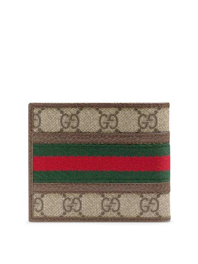 Ophidia GG Half Wallet Beige Ebony - GUCCI - BALAAN 3