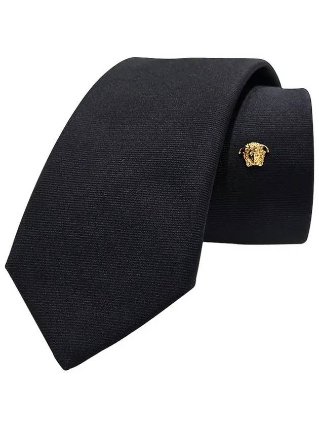 Medusa Head Tie Black - VERSACE - BALAAN 3