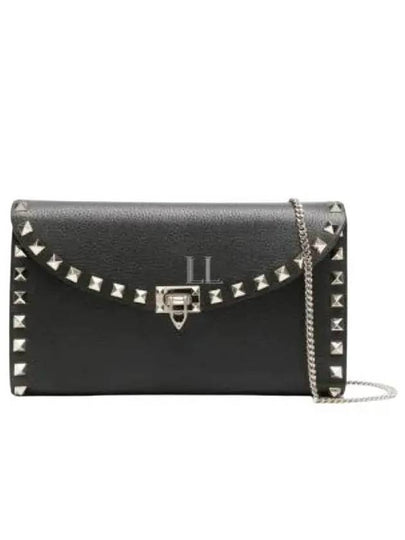 Rockstud Chain Cross Bag Black - VALENTINO - BALAAN 2